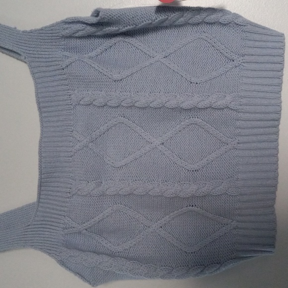 NWT Blue Knit Crop Tank - Picture 4 of 4
